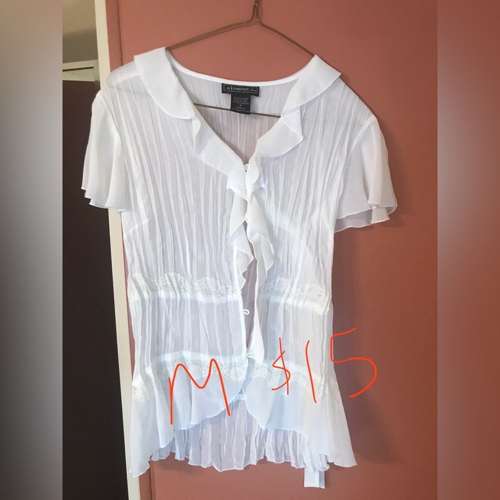 Sheer white blouse
